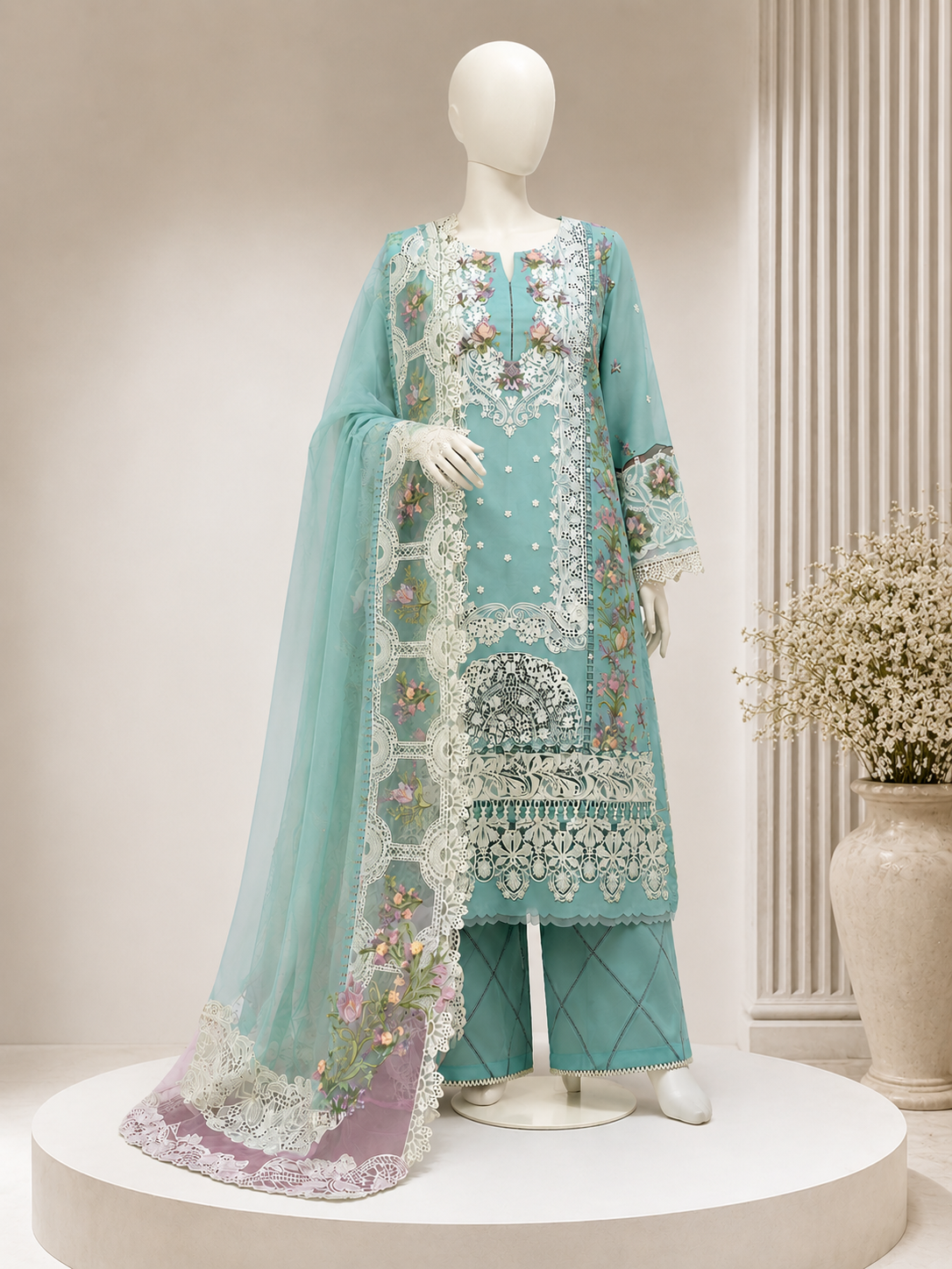 Luxury Lawn 3 Piece Embroidered Suit 2026 | Heavy Embroidery  Women Dress