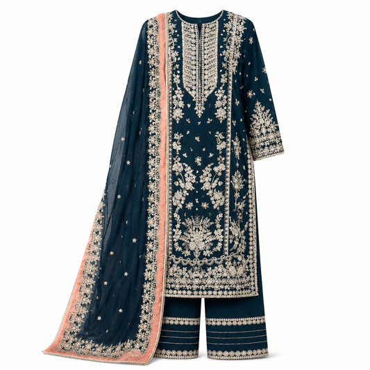 Luxury Eid Collection – Heavy Embroidered Lawn 3 Piece Suit